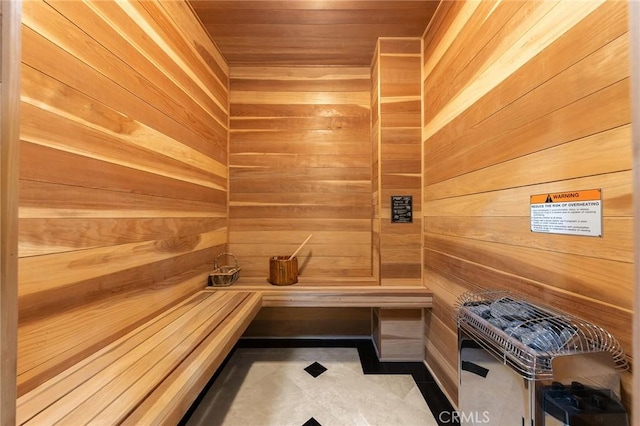 1539 Rodeo Rd, Arcadia, CA 91006 - sauna / steam room with wooden walls and wood ceiling