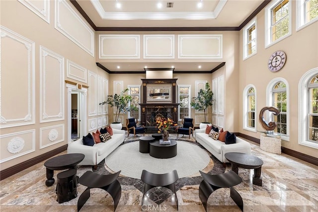 1539 Rodeo Rd, Arcadia, CA 91006 - community lobby with a high ceiling and crown molding