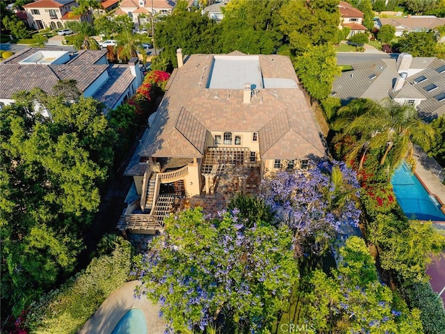 1539 Rodeo Rd, Arcadia, CA 91006 - aerial perspective of suburban area featuring a pool