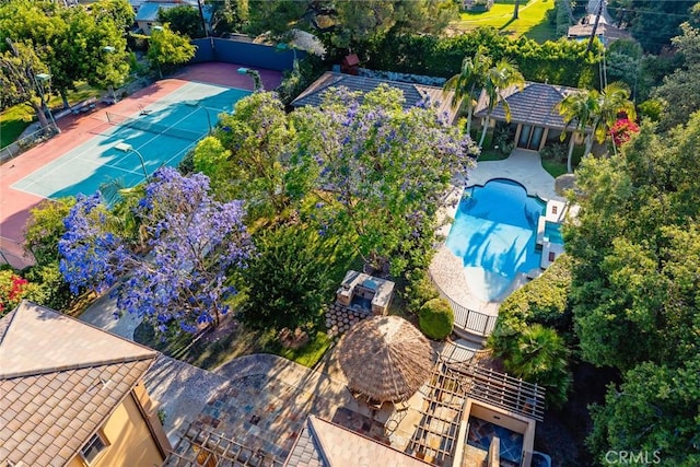 1539 Rodeo Rd, Arcadia, CA 91006 - bird's eye view of a pool