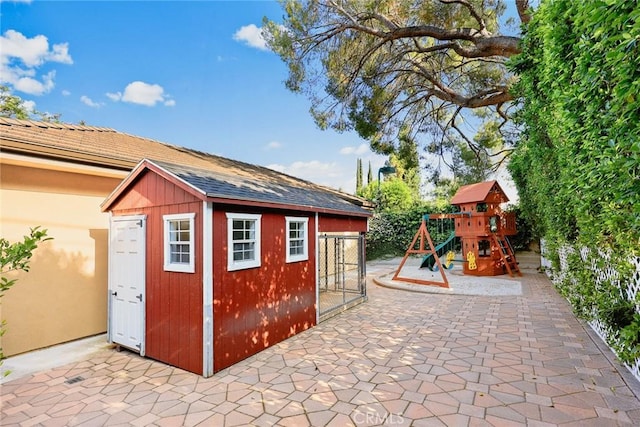 1539 Rodeo Rd, Arcadia, CA 91006 - view of outbuilding with a playground