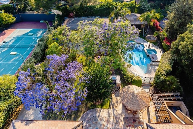 1539 Rodeo Rd, Arcadia, CA 91006 - drone / aerial view of a pool