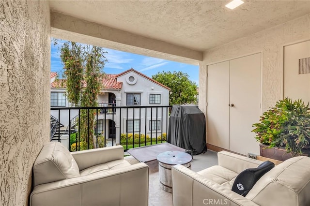 13219 Wimberly Sq Unit 306, San Diego, CA 92128 - balcony featuring an outdoor living space and grilling area