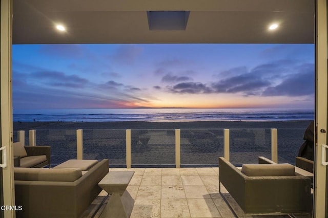815 Mandalay Beach Rd, Oxnard, CA 93035 - balcony at dusk with view of water and beach