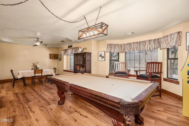 51793 Quail Ridge Rd, Oakhurst, CA 93644 - recreation room with billiards, wood finished floors, and baseboards