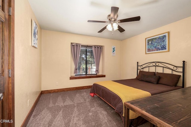 51793 Quail Ridge Rd, Oakhurst, CA 93644 - carpeted bedroom featuring baseboards and ceiling fan