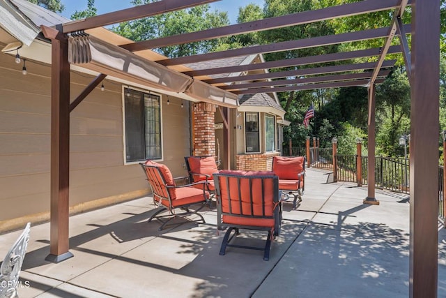 51793 Quail Ridge Rd, Oakhurst, CA 93644 - view of patio / terrace with a pergola and outdoor lounge area