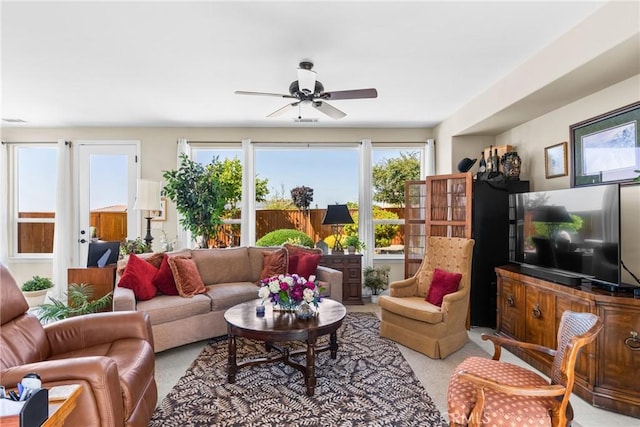 905 Romneya Ln, Santa Maria, CA 93455 - living area with ceiling fan and carpet