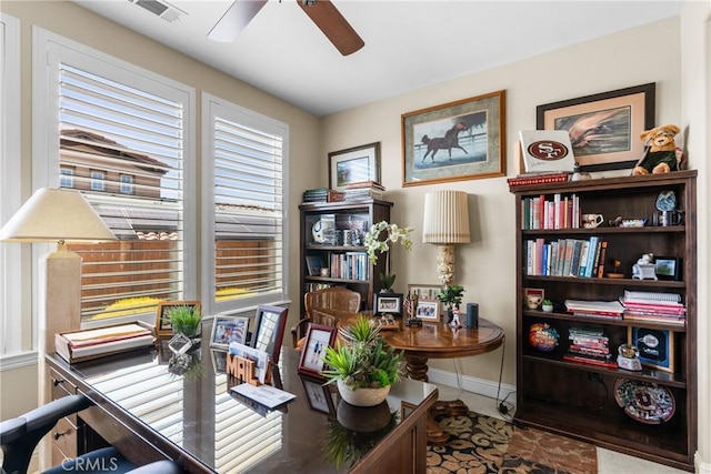 905 Romneya Ln, Santa Maria, CA 93455 - office with ceiling fan and baseboards