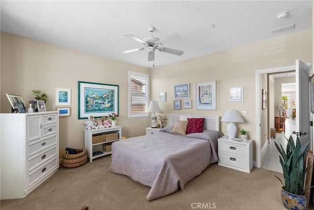 905 Romneya Ln, Santa Maria, CA 93455 - bedroom with light colored carpet and a ceiling fan