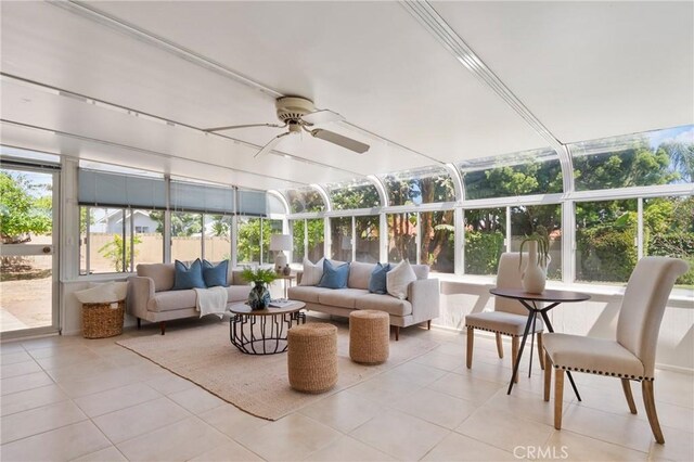 1525 E Baldwin Ave, Orange, CA 92865 - sunroom / solarium with an outdoor living space and ceiling fan