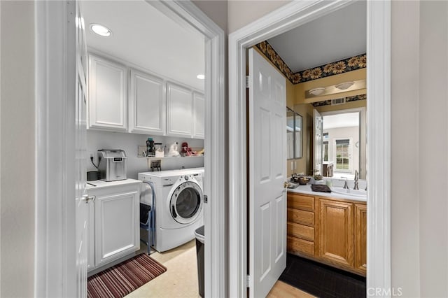 823 Sonora Ct, San Dimas, CA 91773 - washroom featuring cabinet space and light floors