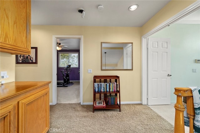823 Sonora Ct, San Dimas, CA 91773 - hall with light colored carpet and baseboards