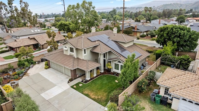 823 Sonora Ct, San Dimas, CA 91773 - aerial view of residential area featuring a mountain backdrop