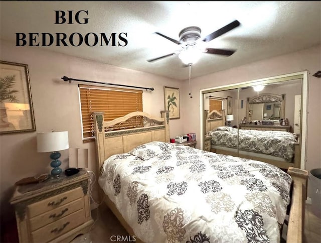5246 N Clydebank Ave, Azusa, CA 91702 - bedroom featuring a closet and ceiling fan