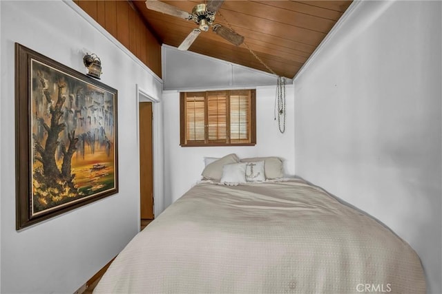 11970 N Dr, Clearlake, CA 95422 - bedroom with wooden ceiling and lofted ceiling
