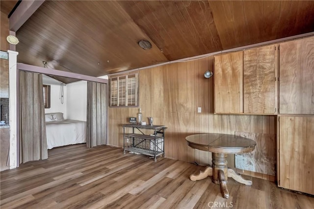 11970 N Dr, Clearlake, CA 95422 - interior space featuring wood ceiling, wood finished floors, and wood walls