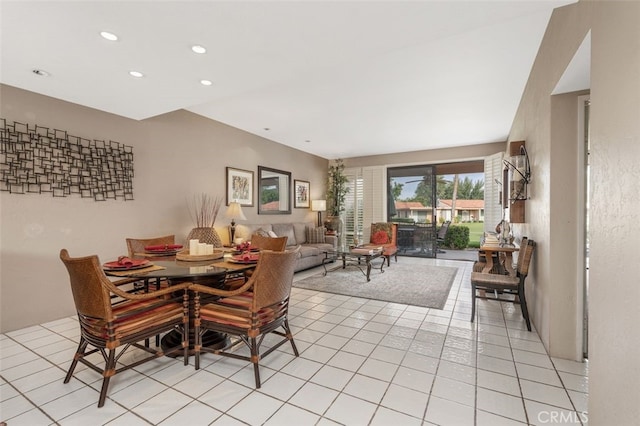 28 Malaga Dr, Rancho Mirage, CA 92270 - dining area featuring light tile patterned floors and recessed lighting