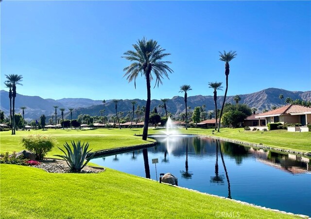 28 Malaga Dr, Rancho Mirage, CA 92270 - water view featuring a mountain backdrop