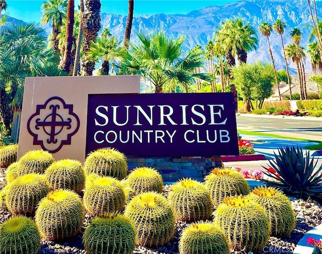 28 Malaga Dr, Rancho Mirage, CA 92270 - community sign with a mountain view
