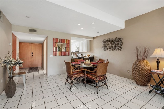 28 Malaga Dr, Rancho Mirage, CA 92270 - dining room featuring light tile patterned floors and recessed lighting