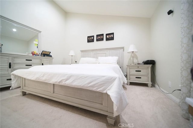 532 Venice Way Unit 8, Inglewood, CA 90302 - bedroom featuring light colored carpet and vaulted ceiling