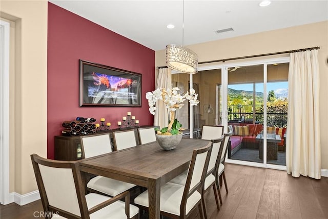 1252 N Lindley St, Azusa, CA 91702 - dining area with wood finished floors, recessed lighting, and baseboards