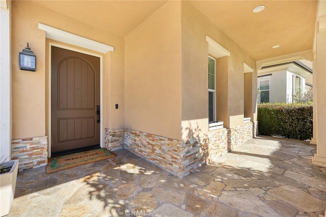 1252 N Lindley St, Azusa, CA 91702 - property entrance featuring stone siding and stucco siding