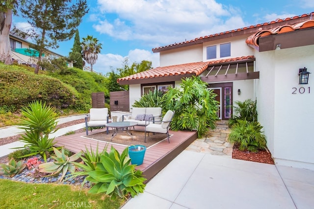 201 Todd Ct, Oceanside, CA 92054 - view of patio / terrace featuring a wooden deck and outdoor lounge area