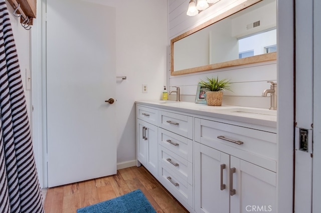 201 Todd Ct, Oceanside, CA 92054 - full bathroom with wood finished floors and double vanity