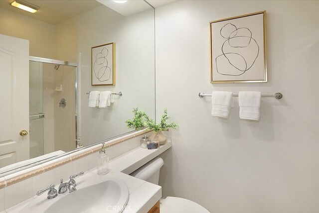 1019 N Sonora Cir, Orange, CA 92869 - full bathroom featuring a shower with door and vanity