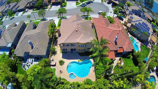 1019 N Sonora Cir, Orange, CA 92869 - aerial perspective of suburban area with a pool