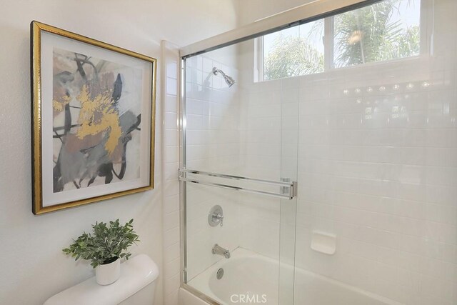 1019 N Sonora Cir, Orange, CA 92869 - bathroom with toilet and combined bath / shower with glass door