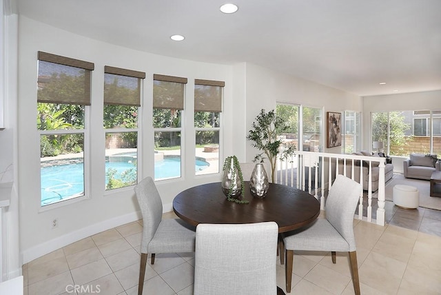 1019 N Sonora Cir, Orange, CA 92869 - dining area with recessed lighting and light tile patterned flooring