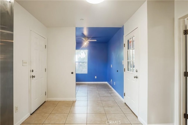 3504 Minnesota Trl, Frazier Park, CA 93225 - foyer entrance with a ceiling fan and light tile patterned floors