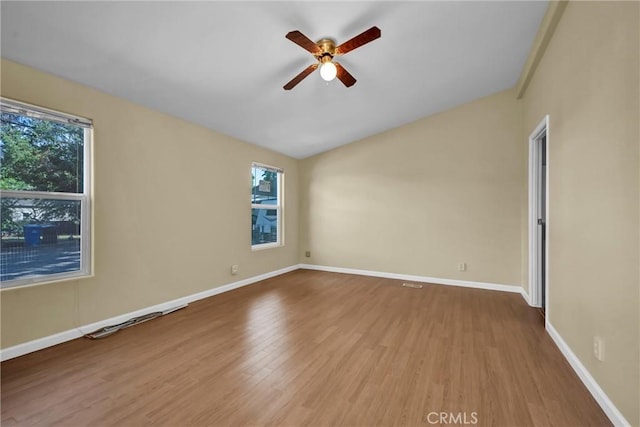 16410 Tish A Tang Rd, Lower Lake, CA 95457 - empty room featuring wood finished floors, a ceiling fan, and baseboards