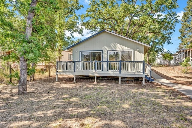 16410 Tish A Tang Rd, Lower Lake, CA 95457 - view of front facade featuring a wooden deck