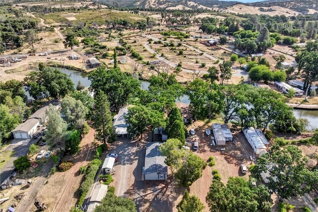 16410 Tish A Tang Rd, Lower Lake, CA 95457 - aerial view of property and surrounding area with a water and mountain view