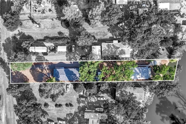16410 Tish A Tang Rd, Lower Lake, CA 95457 - aerial view of property and surrounding area featuring property parcel outlined