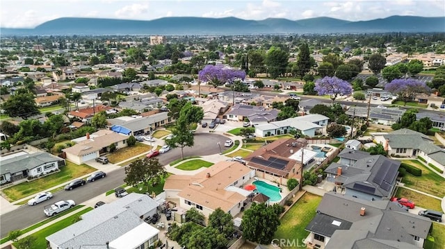 1418 S Sandsprings Dr, West Covina, CA 91790 - aerial view of residential area featuring mountains