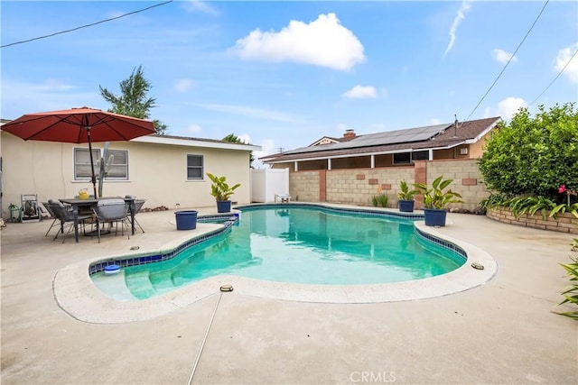 1418 S Sandsprings Dr, West Covina, CA 91790 - view of swimming pool featuring a fenced backyard and a patio