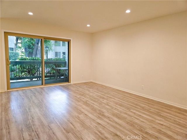 4734 Park Granada Unit 238, Calabasas, CA 91302 - empty room featuring light wood-style floors, recessed lighting, and baseboards