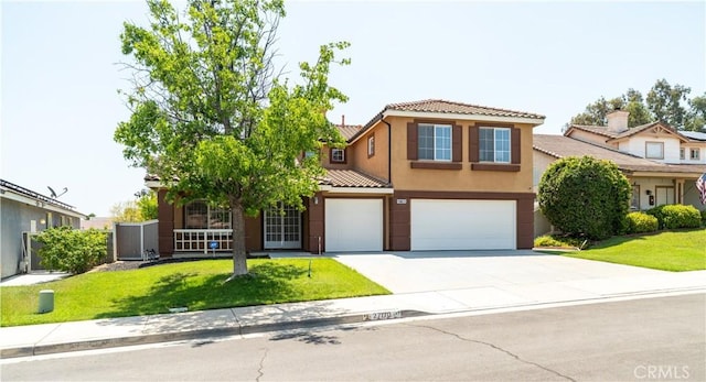27170 Arrow Point Trl, Corona, CA 92883 - view of front facade featuring an attached garage, stucco siding, concrete driveway, and a front yard