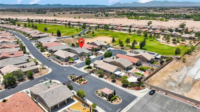 19423 Crystal Springs Ln, Apple Valley, CA 92308 - aerial view of residential area featuring mountains and a golf club