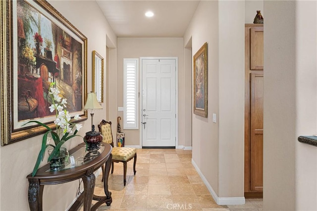 19423 Crystal Springs Ln, Apple Valley, CA 92308 - foyer entrance with baseboards and recessed lighting