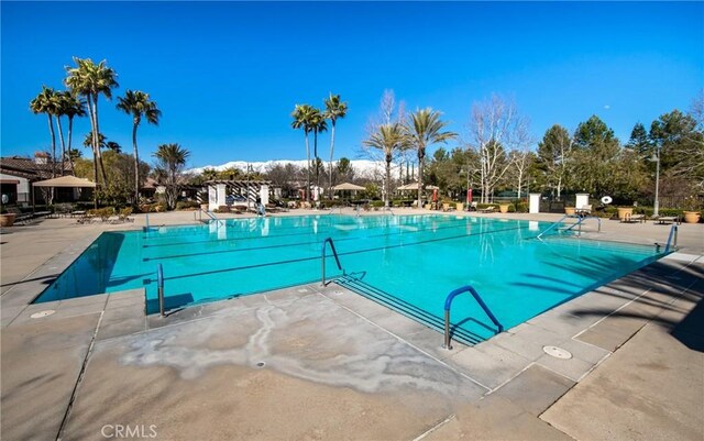 317 Calvert Park, Beaumont, CA 92223 - community pool with a patio area