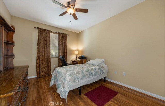 317 Calvert Park, Beaumont, CA 92223 - bedroom with wood finished floors and a ceiling fan