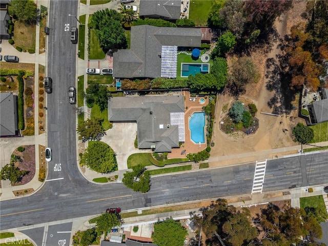 1463 Avolencia Dr, Fullerton, CA 92835 - aerial view of property and surrounding area with a pool