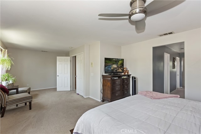 213 Caldera St, Perris, CA 92570 - bedroom with carpet flooring, baseboards, and a ceiling fan