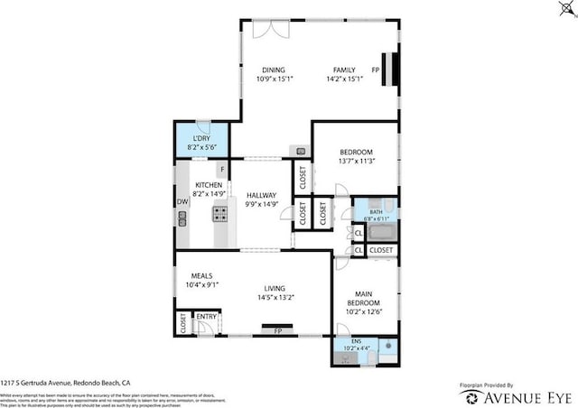 1217 S Gertruda Ave, Redondo Beach, CA 90277 - property floor plan